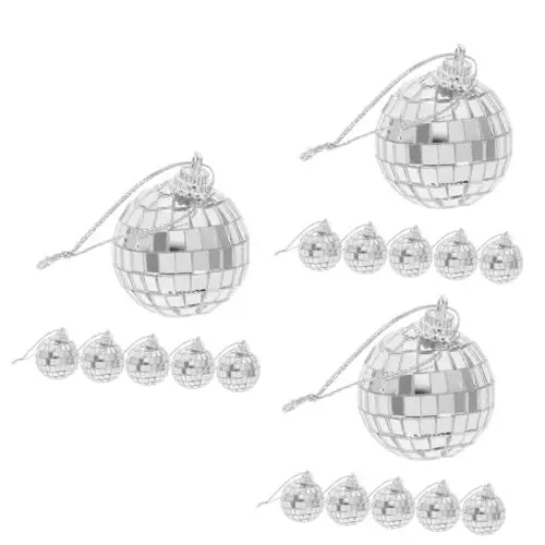 Produktbild: Amosfun 18 Stück Anhänger Spiegel Discokugeln Discokugel Dekor Disco Party Dekoration Reflektierende Kugeln Bar Discokugel Party Discokugel Spiegelkugel Hängende Discokugeln Discokugel