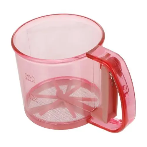 Produktbild: Amosfun 1pc Tasse Sieb Handkurbel Mehlsieb Handheld Mehlsieb Backwerkzeug Mesh Mehlsieb Für Küche Backen