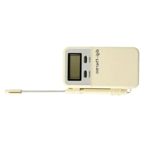 Produktbild: Amosfun 1Stk Sondenthermometer Backthermometer elektronische Zeitschaltuhr Kochwerkzeug für die Küche BBQ-Thermometer Grill-Timer digitales Thermometer Beige