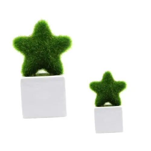 Produktbild: Amosfun 1Stk kunstpflanze buchattrappe Künstliche Terrassenpflanzen Topf für Pflanzen Kunstgrün Sonnenblumenpflanze fünfzackiger Sternbonsai Beflockung von Bonsai Anlage Topfpflanze