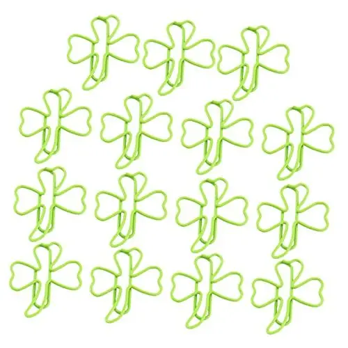 Produktbild: Amosfun 1 Satz 15 Stk Büroklammer Aus Kleeblatt Große Bindeklammern Büroklammern Notizbuch Büroklammer Dokument Organisieren Papierclip Paperclip Geschenk Umspritzen Kind Memorandum Bücher