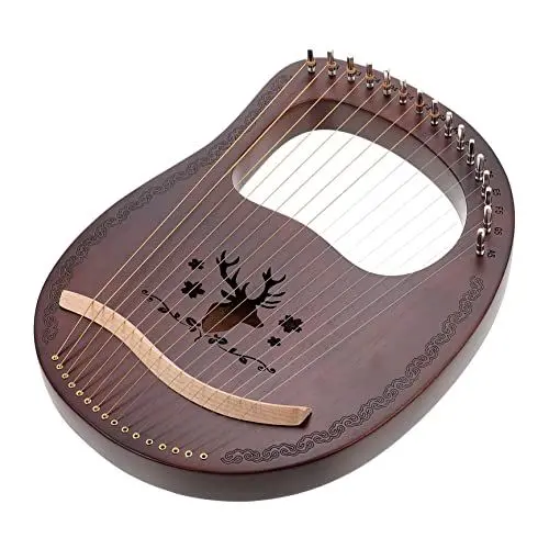 Produktbild: Amosfun 1 Satz 16-Ton-Leier 16-Ton-Harfe aus Holz Einsteigergitarren string instruments string weihnachten hölzerne Harfe 16-Ton-Holzharfe Riel Musikinstrument Schlüssel Saiteninstrument