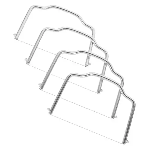 Produktbild: Amosfun 1 Satz 4St Käseschneider gesc akkuratsche drahtzange kuchentratsch butterschmalz Käseschneidedraht Käsedraht multifunktionaler Käsehobel Butterschneider Rostfreier Stahl Silver