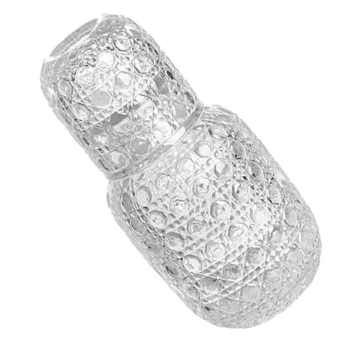 Produktbild: Amosfun 1 Satz Glaskühler Limonadenbecher Mit Deckel Dekanter Für Mundwasser Tischwasserkrug Desktop-wasserkaraffe Wasserflasche Am Bett Zimmerbett Saft Karaffen Zitronenkrug Transparent