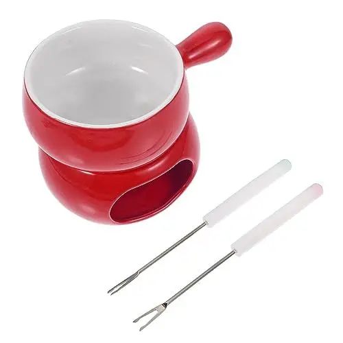 Produktbild: Amosfun Käsefondue-Set Aus Keramik Backwerkzeug für Schokolade Käse Butter Glatt Leicht Zu Reinigen