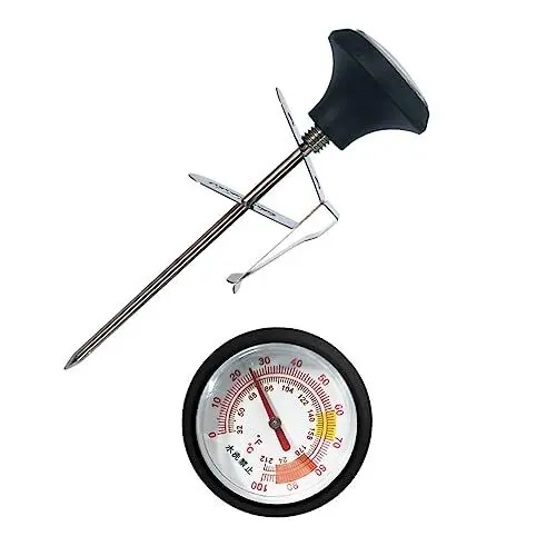 Produktbild: Amosfun 1 Satz Milch Grill Temperatur Grillthermometer Lange Sonde Steak-thermometer Grillanzeige Hausthermometer Digitale Temperaturanzeige Lesbares Fleisch Silver Rostfreier Stahl