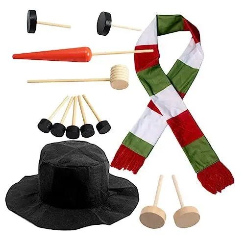 Produktbild: Amosfun 1 Satz Schneemann Verkleiden Schneemann Bausatz Selber Machen Schneemann-dekorationsset Winterschneemannnasen Schneemann DIY Material Karotten-schneemann-Nase Kinderspielzeug Stoff