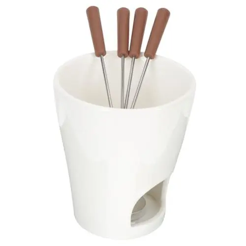 Produktbild: Amosfun Butterfondue-set – Käsefondue-topf Mit Keramik-schmelzschale Teelicht-untersatz Einfach Zu Verwenden Für Haushalt Und Bäckereien