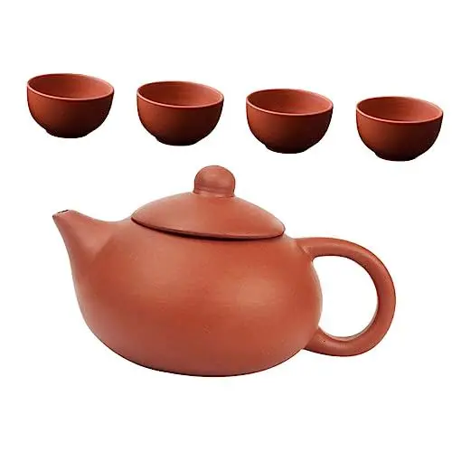 Produktbild: Amosfun 1 Satz Teekannen-Set Aus Ton Chinesische Teetassen Pfeifender Teekessel Chinesische Becher Schmeckende Teetasse Haushaltsteegeschirr Tee Probieren Kompakter Tee Sieb