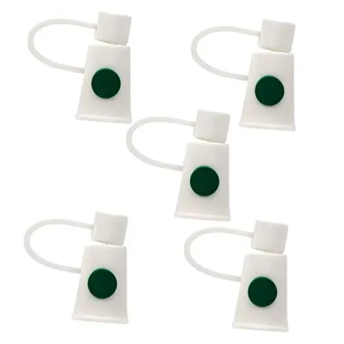 Produktbild: Amosfun 1 Set 5 Stück Strohhalm Stopper Strohhalm Abdeckung Trinkhalm Spitzen Deckel Strohhalme Spitzen Abdeckungen Strohstopfen Abdeckung Für Strohhalm – Strohhalmkappe –