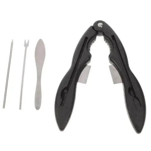 Produktbild: Amosfun 1 Set Edelstahl Krabbenfresser Cracker Werkzeuge Edelstahl Krabbenfresser Werkzeug Küchenzange Krabbenkoch Partyzubehör Essutensilien Hummerspieße Meeresfrüchte Picks