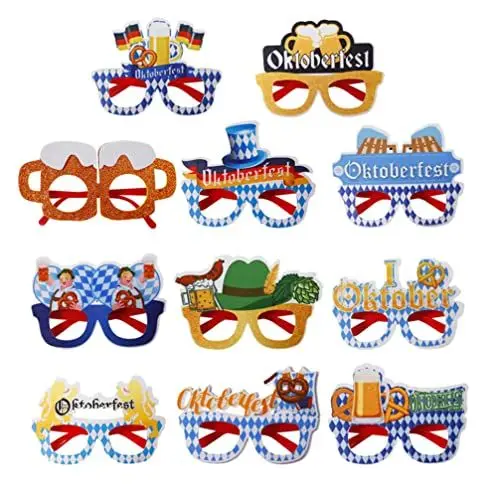 Produktbild: Amosfun 1 Set Oktoberfest Party Tanz Biergläser Foto Requisiten Party lustige Brille