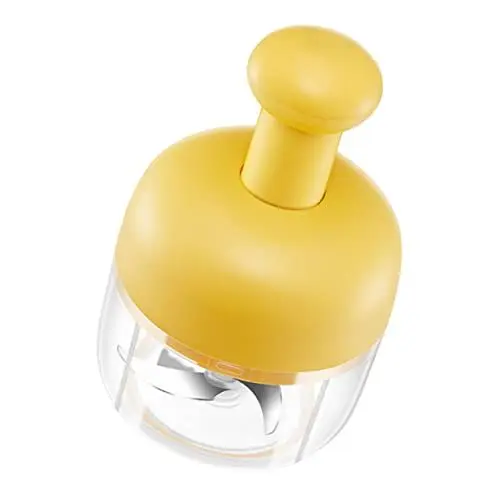 Produktbild: Amosfun 1 Stk Knoblauchpresse Kompakte Knoblauchstampfmaschine Knoblauch-Walzenwolf garlic grinder garlic crusher Lebensmittelzerkleinerer für den Haushalt Knoblauchmühle p.s Yellow