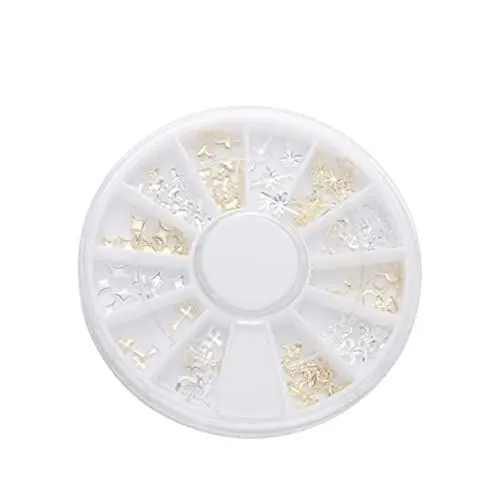 Produktbild: Amosfun Nagelkunst-metalldekor-nieten 12 Gitter Nagelkunst-dekorationen Für Mädchen Und Frauen