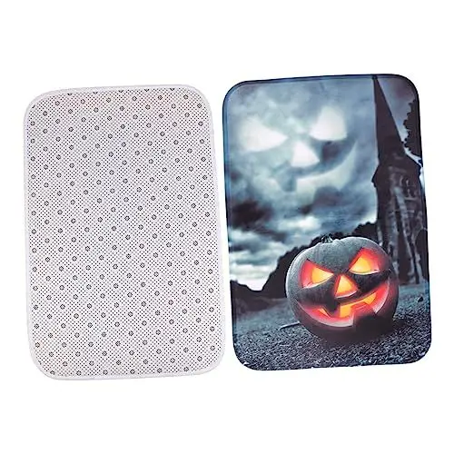 Produktbild: Amosfun 1 Stück Halloween Bodenmatte Küchentürmatte Außenteppich Für Vorne Rutschfester Eingangsteppich Schlammtürmatte Rutschfester Teppich Außenmatte Halloween Haustürmatte