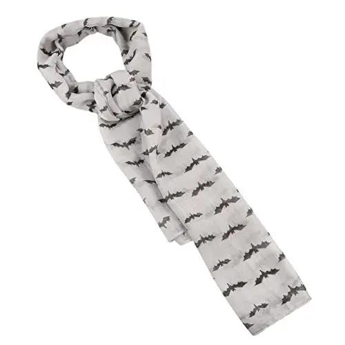 Produktbild: Amosfun 1stk Pariser Schal Mit Fledermaus-print Schal Für Halloween Halloween-schals Modeschals Für Damen Dekorativer Halloween-schal Schals Für Frauen Waschlappen Fräulein Drucken