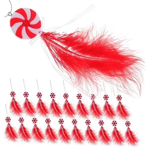 Produktbild: Amosfun 20St Candy Weihnachtsschmuck-Set mit 20 Stück Weihnachtsbaum anhänger Weihnachtsanhänger weihnachtsmotiv Weihnachts Party Weihnachtsbaum-Anhänger Weihnachtsfeierverzierung
