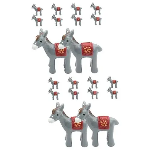Produktbild: Amosfun Aufkleber Esel Klein 20 STK Kleiner Esel Der Mikrolandschaft Figur Esel-Statue Aus Harz Spielzeug Blumentöpfe Garten Kleine Statuen Cartoon-Statue Glas Blumentopf Armaturenbrett Tier