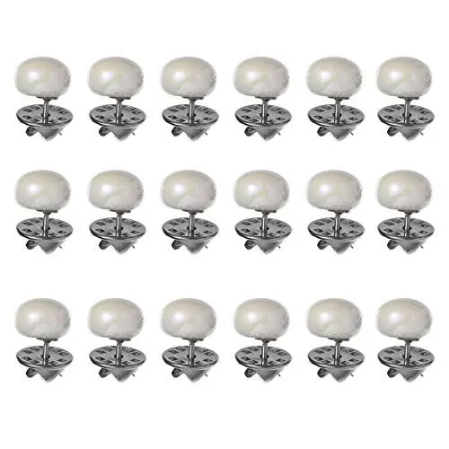 Produktbild: Amosfun 20pcs Brosche Knöpfe Perle Hemd Knöpfe Cover Up Knopf Pin klein Prevent versehentliche Exposition Knöpfe für Kleidung Kleid Supplies Farbe 1