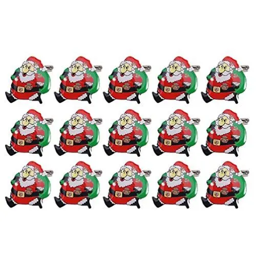 Produktbild: 20pcs Weihnachten Anstecknadeln LED Brosche Pins Weihnachtsmann Medaillon Pin Brosche mit Licht Kinder Geschenk