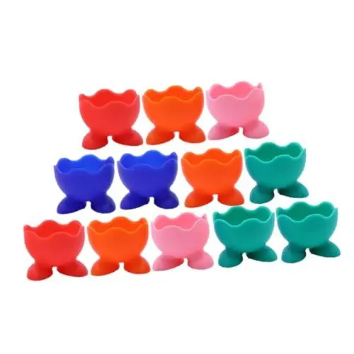 Produktbild: Amosfun 24 Stk Eierkocher kochgeschirr die köchin eier behälter eierbecher ostern mitgebsel Mini-Eier Halter für Eiermacher Mini Herd Servierbecher für gekochte Eier Küchengerät Kieselgel.
