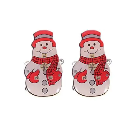 Produktbild: Amosfun 25Pcs Weihnachten Glitter Broschen für Frauen Mädchen Leucht Schneemann Broschen LED Glowing Boutonniere Schmuck Geschenke für Hemd Rucksack