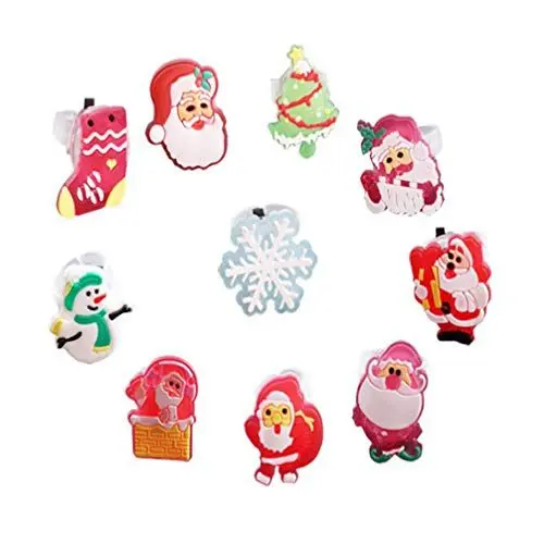 Produktbild: Amosfun 25 x LED-Leuchtringe, blinkende Ringe, Spielzeug für Kinder, Weihnachten, Urlaub, Party, Geschenke, zufälliger Stil