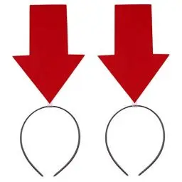Produktbild: Amosfun 2Pcs Halloween Lustige Stirnband Pfeil Cosplay Haar Reifen Haarband für Halloween Party Foto Requisiten (Rot)