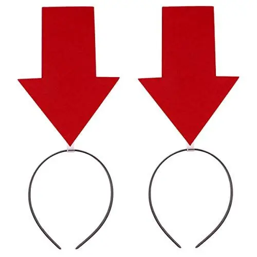 Produktbild: Amosfun 2Pcs Halloween Lustige Stirnband Pfeil Cosplay Haar Reifen Haarband für Halloween Party Foto Requisiten (Rot)