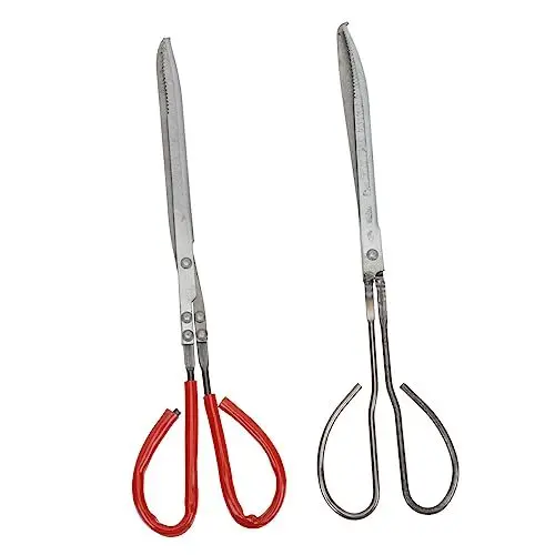 Produktbild: Amosfun 2St Aal-Clip greifer werkzeug clamp Abfallsammelwerkzeug Greifwerkzeug zusätzliche Grillzange Krabben Spannwerkzeug schmiedeeiserne Zange Werkzeug zum Sammeln von Müll Eisen