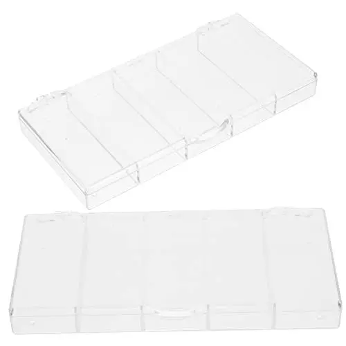 Produktbild: Amosfun 2St Aufbewahrungskiste Ohrring-Organizer Schmuckständer Schubladen aus Kunststoff Aufbewahrungsschubladen Großer Schubladen-Organizer Stapelbarer Schubladen-Organizer Lagerung Korn