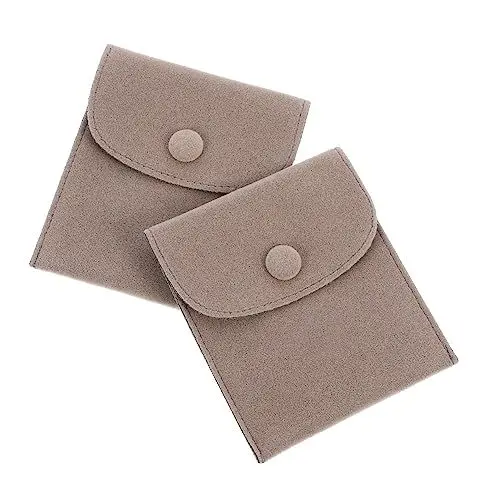 Produktbild: Amosfun 2St Aufbewahrungstasche ansehen Kosmetiktaschen Schmuckhandtaschen Geschenktüten groß Aufbewahrungstasche für Schmuckknöpfe Schmuck Snap-Tasche Schüttgut Brieftasche Reisetasche