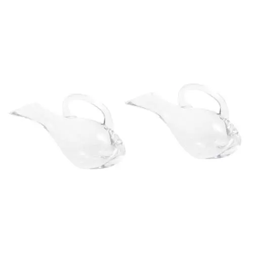 Produktbild: Amosfun 2St Dekanter aus Glas whisky decanter rotwein dekanter Weinbelüfter mit Standfuß japanische wasserflasche Rotwein Ausgießer Weindekanter Dekanter mit geneigter Mündung Transparent