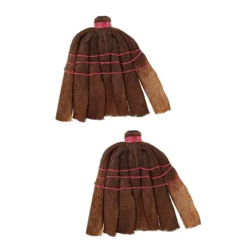 Produktbild: Amosfun 2St Ersatzkopf für Palmbesen bodenreinigungsbürste Bodenkehrerkopf Austausch des Reinigungsbesenkopfes Kehrkopf Besenstrohkopf Besenkopf nachfüllen Besenkopf für Besen Coffee