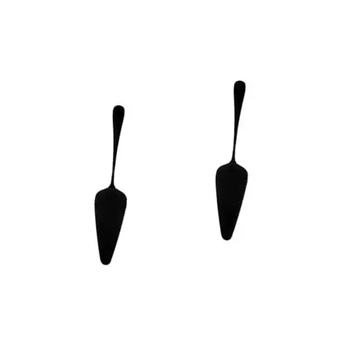 Produktbild: Amosfun 2St Kuchenschaufel Tortenschneider und Pizzaheber Spachtel für Pizzaheber Utensil Kuchenstück pizzaschneider Cutter messser Werkzeug käse Backschaufel Hochzeitstortenschaufel Black