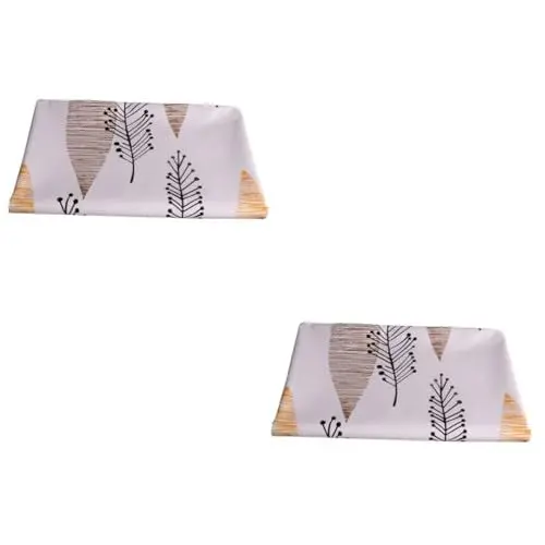 Produktbild: Amosfun 2St PVC-Tischdecke wasserdichte Outdoor-Tischdecke Tischdecke Bedrucken Tischdecke Blatt Schreibunterlage Nettle tischwäsche dekoringe wasserdichte Tischdecke Tischdeckenparty Weiß