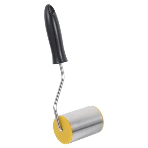 Produktbild: Amosfun 2St Rolle zum Backen teig ausrollen unterlage easy putz gebaeck Backwerkzeug rutschfester greifdorn Gebäck Pizzaroller doppeltes Nudelholz Gebäck rollen Teigrolle Teigwalze Silver