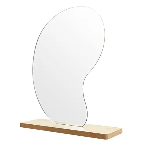 Produktbild: Amosfun 2St Schminkspiegel Acrylic Mirror Make up zubehör schmuckspiegel kommode Schreibtischspiegel Kosmetikspiegel für den Schreibtisch Spiegel für Zuhause unregelmäßiger Spiegel hölzern