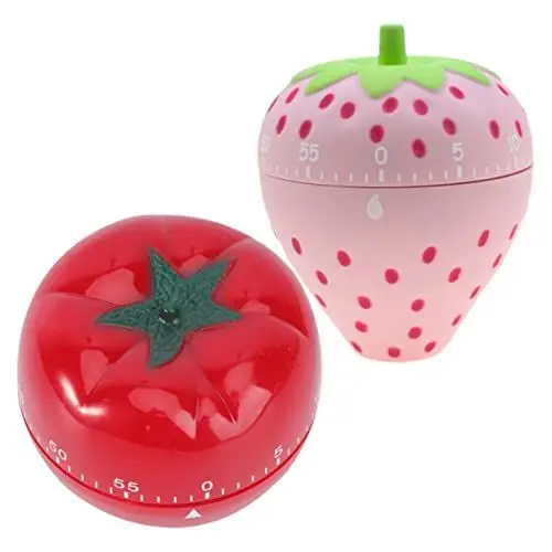 Produktbild: Amosfun 2St Timer Uhr für Kinder Tischuhr magnetische Uhr Wecker Eieruhren Kitchen zubehör uhrzeit Lernen Clock Clock zeitschaltuhren Eieruhr zum Kochen von Eiern Kawaii küchenzubehör Abs