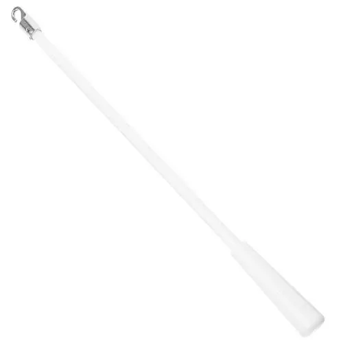 Produktbild: Amosfun 2St Zubehör für Plissee-Vorhänge weiße gardinenstangen Blindstab-Ersatz Fenstervorhänge Vorhang Stange für Blinde Stange zum Kippen der Jalousie mit Haken Öffner