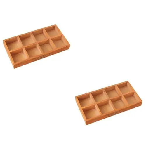 Produktbild: Amosfun 2St für Gewürzflaschen aufbewahrungskorb aufbewahrungsdose Espresso Boden Bastelkoffer-Organizer Tabletts Katzenklos Gewürzhalter Gewürz-Organizer für den Schrank