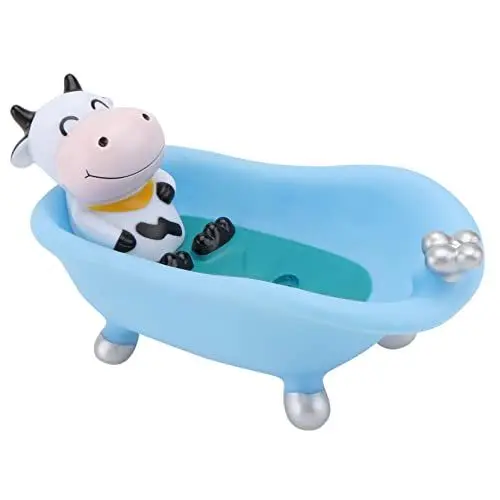 Produktbild: Amosfun 2 STK Seifen Halter Schwarze Seifenschale Badewanne Cartoon-Tier LEDs Leuchtmittel mutfak aksesuarları spülschüssel reinigungstabletten kaffeevollautomaten Seifenhalter Vinyl Blue