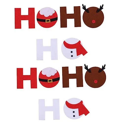 Produktbild: Amosfun 2 STK hohoho zieh die Fahne weihnachtsdeko Weihnachts Party Weihnachtsbannerdekoration weihnachtsbanner zum aufhängen Weihnachtsgirlande Ornament Vliesbanner Ammer