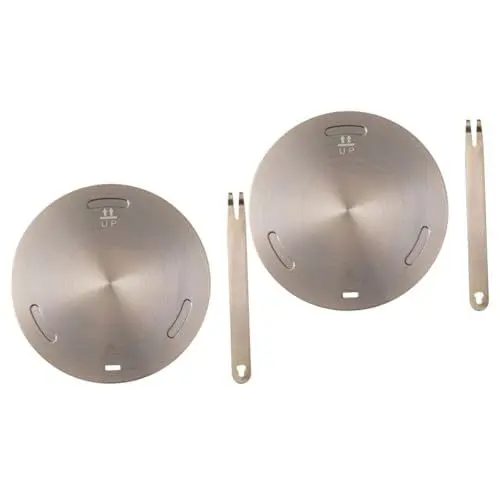 Produktbild: Amosfun 2 Sätze Wärmeleitplatte Für Induktionsherde Induktionskochgeschirr Induktionskochplatte Induktionsplatte Adapter Für Induktionsherde Wärmeverteilerplatte Gasherd Schutz Edelstahl