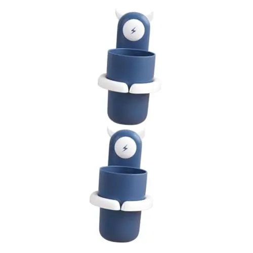 Produktbild: Amosfun 2 Sets Badezimmer Tassen Zahnbürste Stehen Keine-stanzen Design Einfach Installieren Montiert