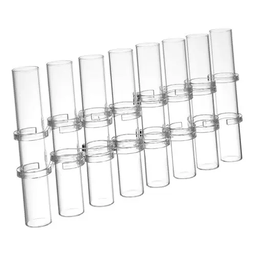 Produktbild: Amosfun 2 Sätze hydroponische Blumen-Haushaltsdekoration Anlage Vermehrungsvase Rohr Zylindervase Krug künstliche blüten einmachgläser vases Röhrenvase Behälter für Blumenarrangements Weiß