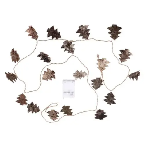 Produktbild: Amosfun Blatt-lichterkette Batteriebetrieben 2 M 20 Leds Weihnachtsbaumform Dekorative Lichterkette Hohe Helligkeit
