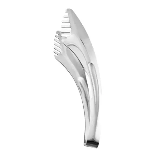 Produktbild: Amosfun 2 Stk Brotklammer kitchen helper kitchenaide kitchen appliances Obstzange Vorspeisenzange Outdoor-Grillzange Halter Brotzange Servierklammer für zu Hause Rostfreier Stahl Silver