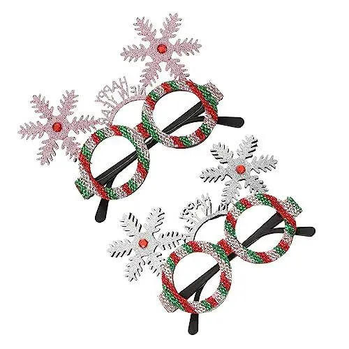 Produktbild: Amosfun 2 Stk Dekorationsgläser für das neue Jahr feier party gefallen Partybrille 2022 Brillen kinderferngläser kinderbrille schnapsgläser schöne Kopfbedeckung Neujahrsaccessoires Plastik