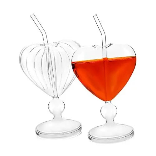 Produktbild: Amosfun 2 Stk Liebe Cocktailglas Champagnergläser Schnapsgläser Sektflöten Glas Sektbecher Glas Martini-gläser Kristall Glaser Trinkbecher Aus Glas Cocktailbecher Saftgläser Persönlichkeit